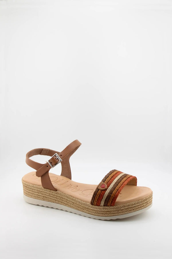 Oh My Sandals Espadrille Wedge Sandals with Ankle Strap